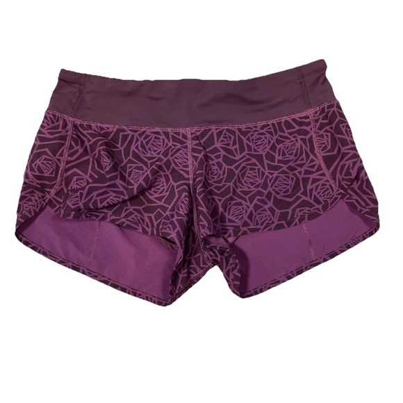 LULULEMON Run Speed 2.5" Short Posey Red Grape Bordeaux Drama Size 6 - Picture 1 of 6